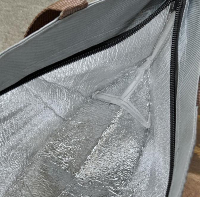 Túi đựng hộp cơm giữ nhiệt dáng ngang (màu xanh ghi)