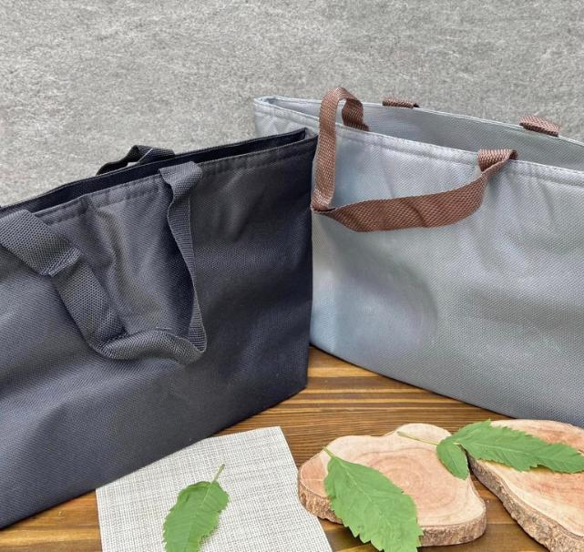 Túi đựng hộp cơm giữ nhiệt dáng ngang (màu xanh ghi)