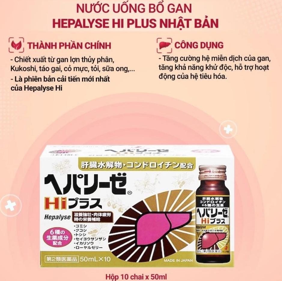 Nước uống hỗ trợ gan Zeria Hepalyse màu vàng cao cấp Nhật Bản