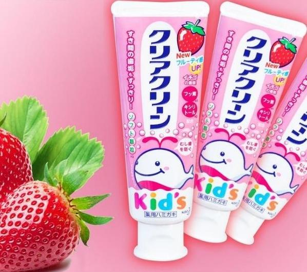 Kem đánh răng trẻ em Kao kid 70g vị DÂU