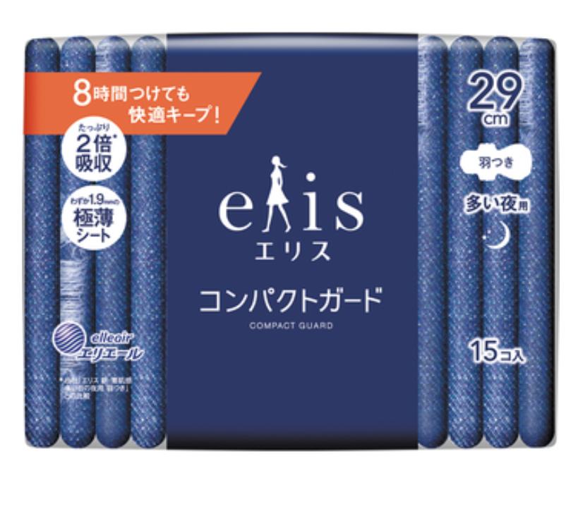 Băng vệ sinh siêu mỏng có cánh Elis Compact 29cm (15 miếng)