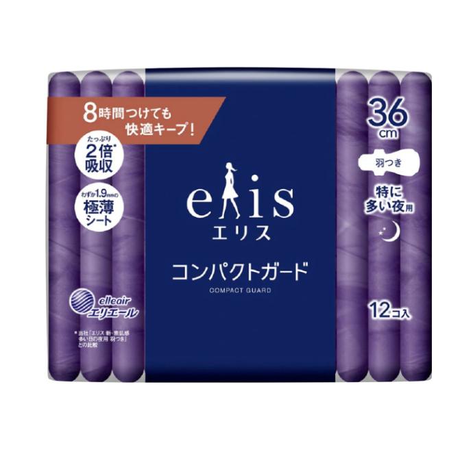 Băng vệ sinh siêu mỏng có cánh Elis Compact 36cm (12 miếng)