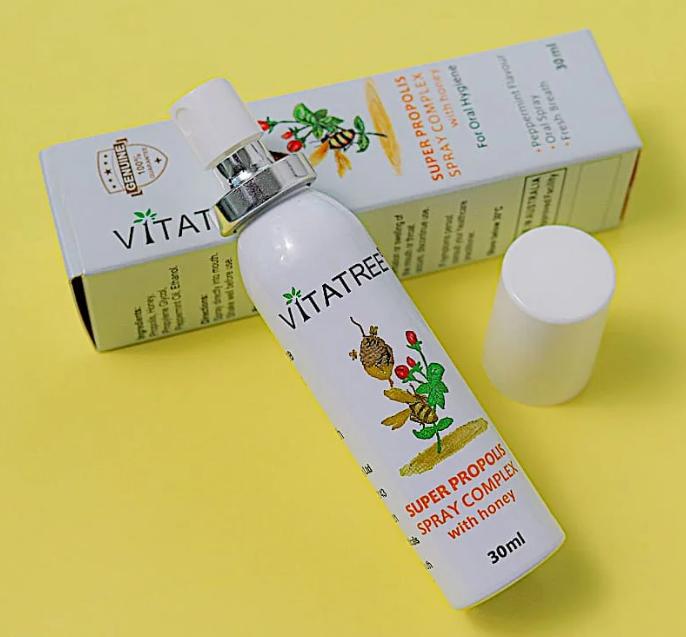 Xịt ho keo ong Vitatree Úc giảm ho, đau họng 30ml