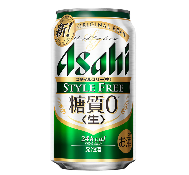 Bia Asahi Style Free Can 350ml (xanh)