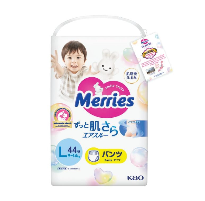 Tã quần Merries cỡ L 44 miếng