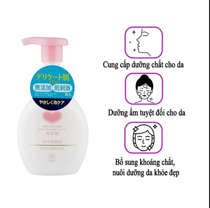 Sữa rửa mặt tạo bọt Cow tạo bọt dịu nhẹ dành cho da khô da nhạy cảm