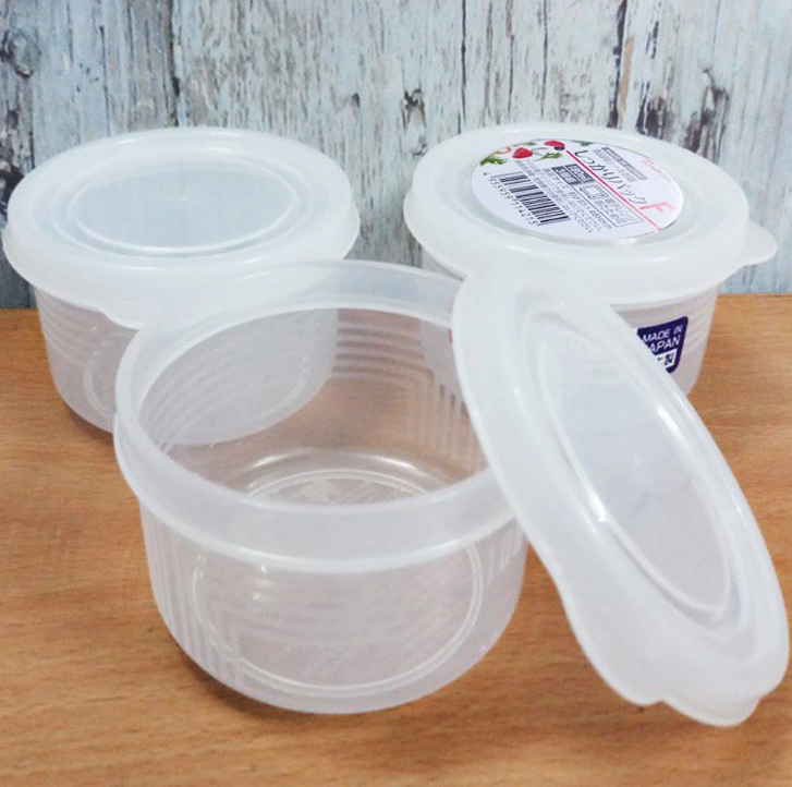 Set 3 hộp nhựa Nakaya hình tròn 180ml