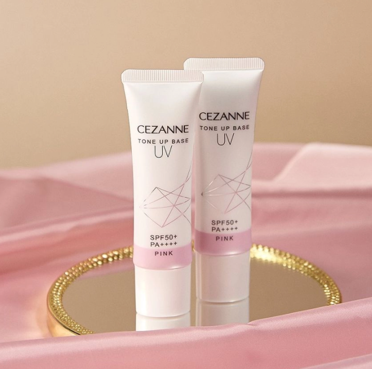Kem lót Cezanne UV chống nắng SPF50+/PA ++++ nâng tông base hồng trong trẻo tuýp 30g