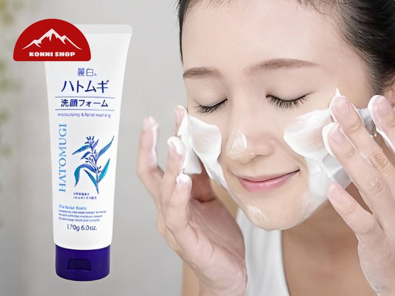 Sữa rửa mặt Kumano Reihaku Hatomugi trắng da 170g