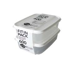 Set 2 hộp nhựa Sanada 600ml - trắng