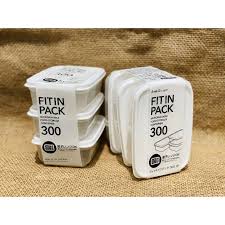 Set 3 hộp nhựa Sanada 300ml - trắng