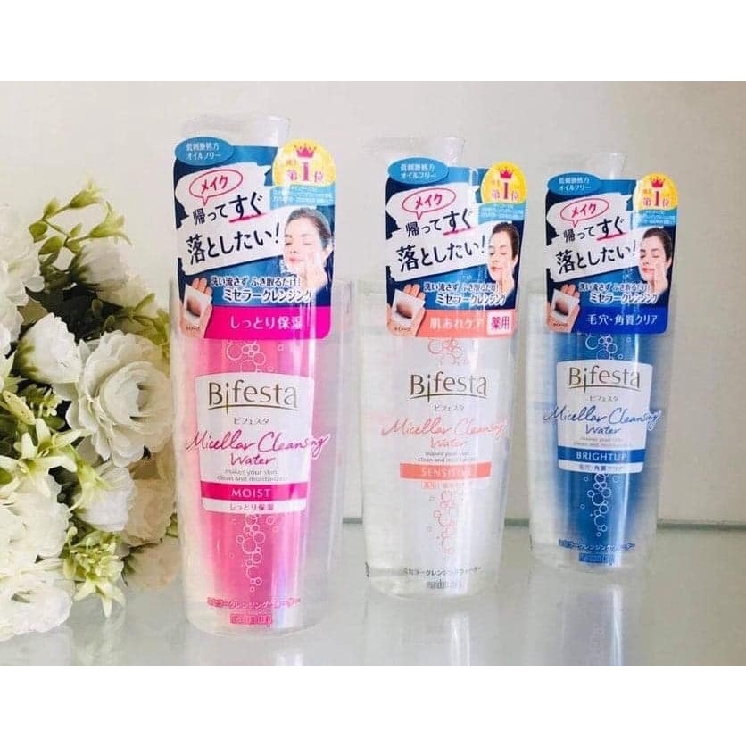 Nước tẩy trang Bifesta Micellar Cleansing Water chai 400ml (3 loại) (Da nhạy cảm)