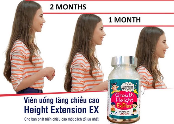 Viên uống hỗ trợ tăng chiều cao Growth Height EX Plus lọ 300 viên