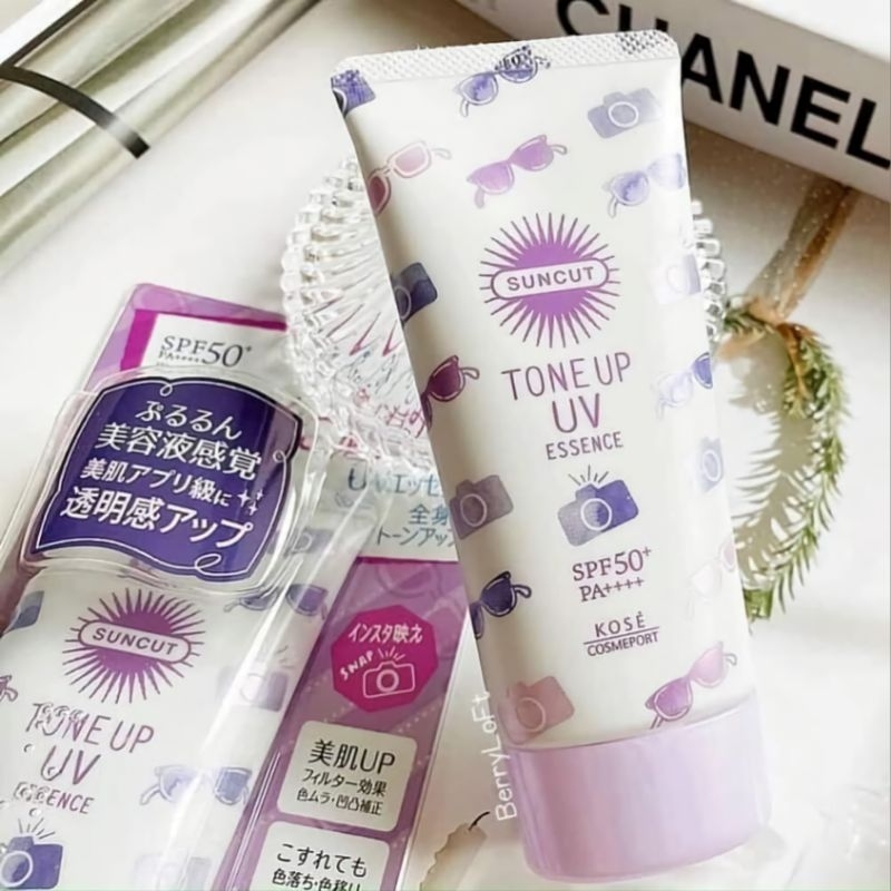 Kem chống nắng Kose Suncut Tone Up UV Essence Waterproof SPF 50+ PA++++ 80g