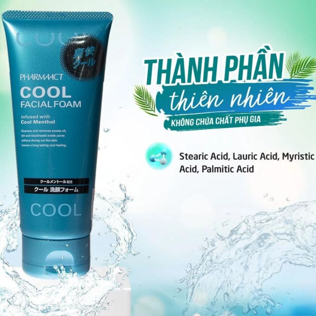 Sữa rửa mặt Pharmaact Cool cho nam tuýp 130g