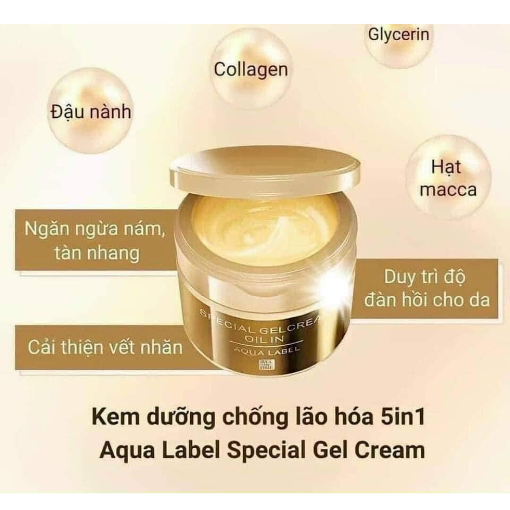 Kem dưỡng ẩm Shiseido Aqualabel Special Gel Cream Oil In 5 in 1 90g (mẫu mới)