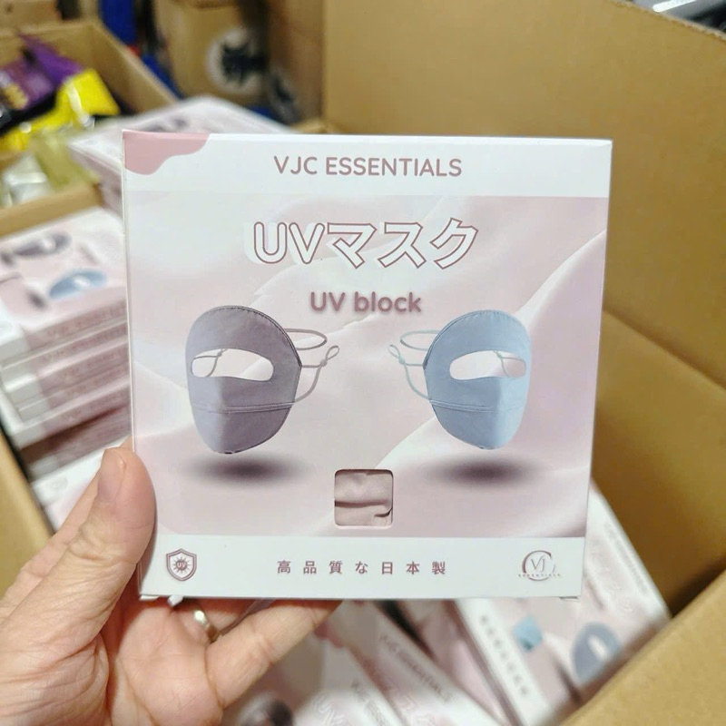 Khẩu trang VJC full mặt 3 màu (xanh - ghi - hồng)