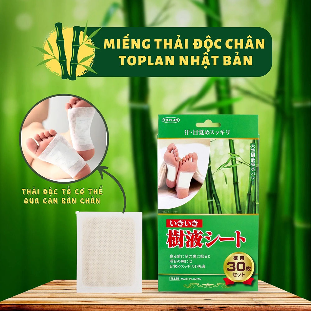 Miếng dán thải độc chân to-plan kenko sheet 30 miếng Nhật Bản