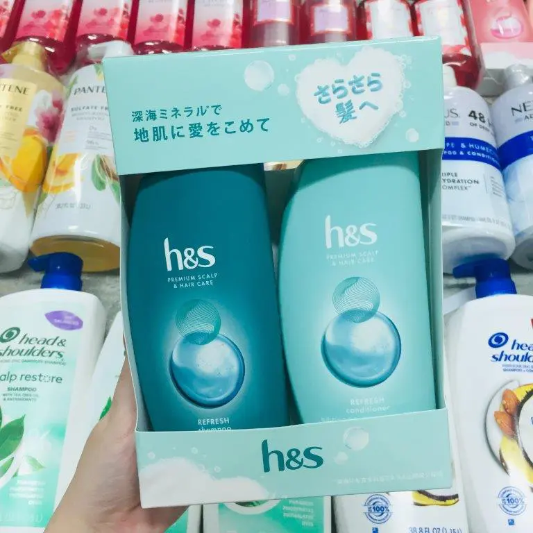 Dầu gội xả HS Premium Scalp & Hair Care 370ml Xanh lá - Bạc hà