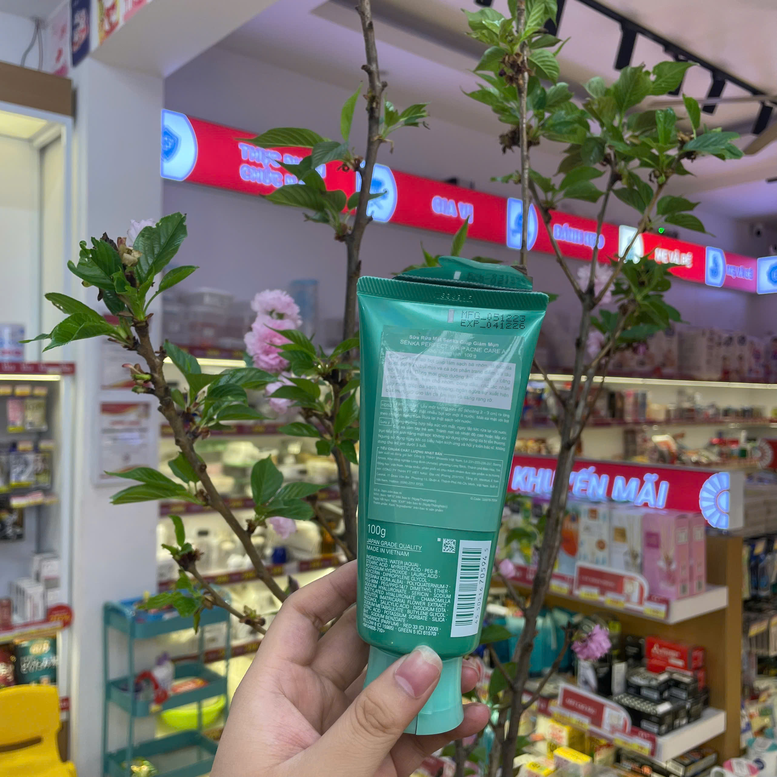 Sữa rửa mặt ngăn ngừa mụn Senka Perfect Whip 100g