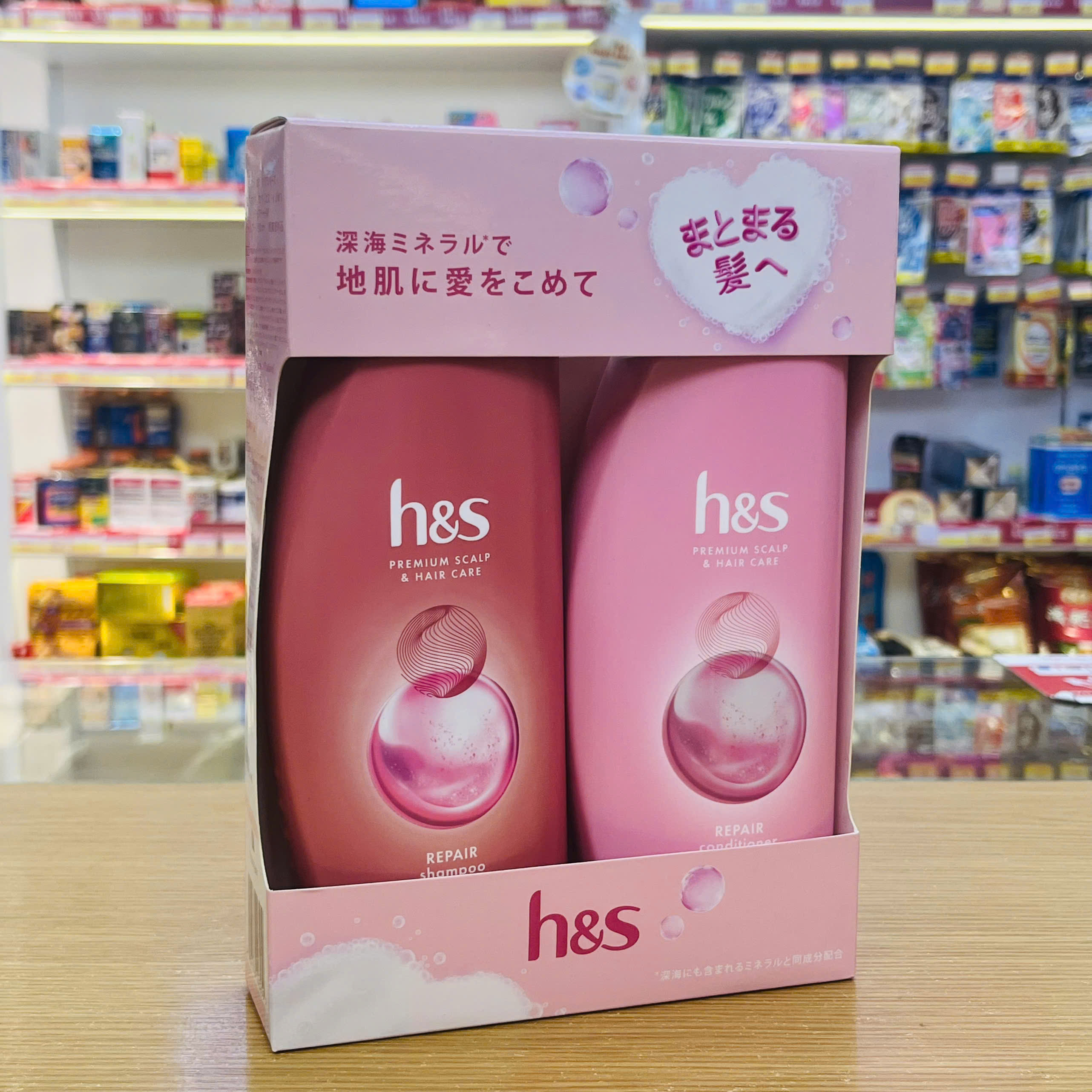 Dầu gội xả HS Premium Scalp & Hair Care 370ml Hồng - Tóc xơ rối, hư tổn