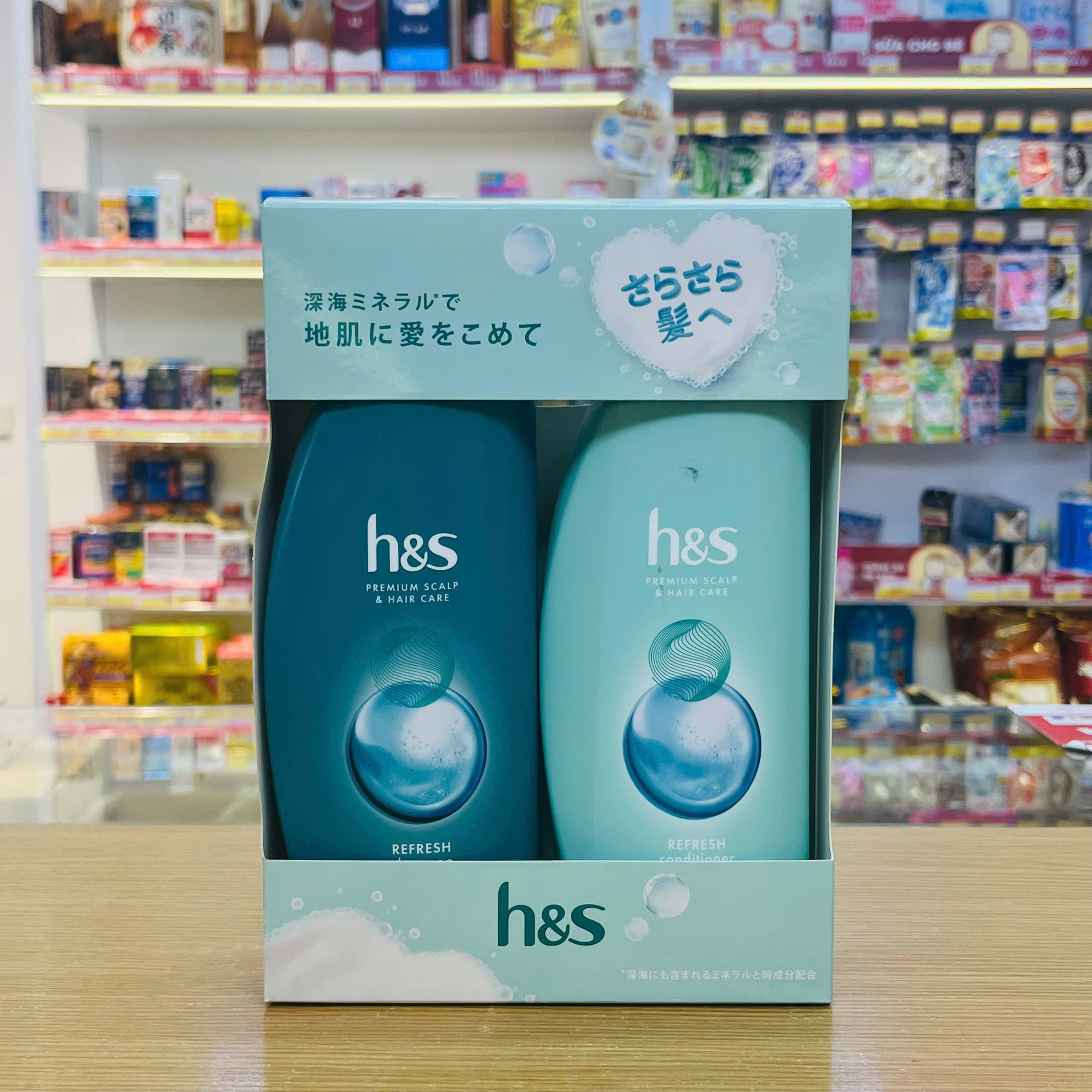 Dầu gội xả HS Premium Scalp & Hair Care 370ml Xanh lá - Bạc hà