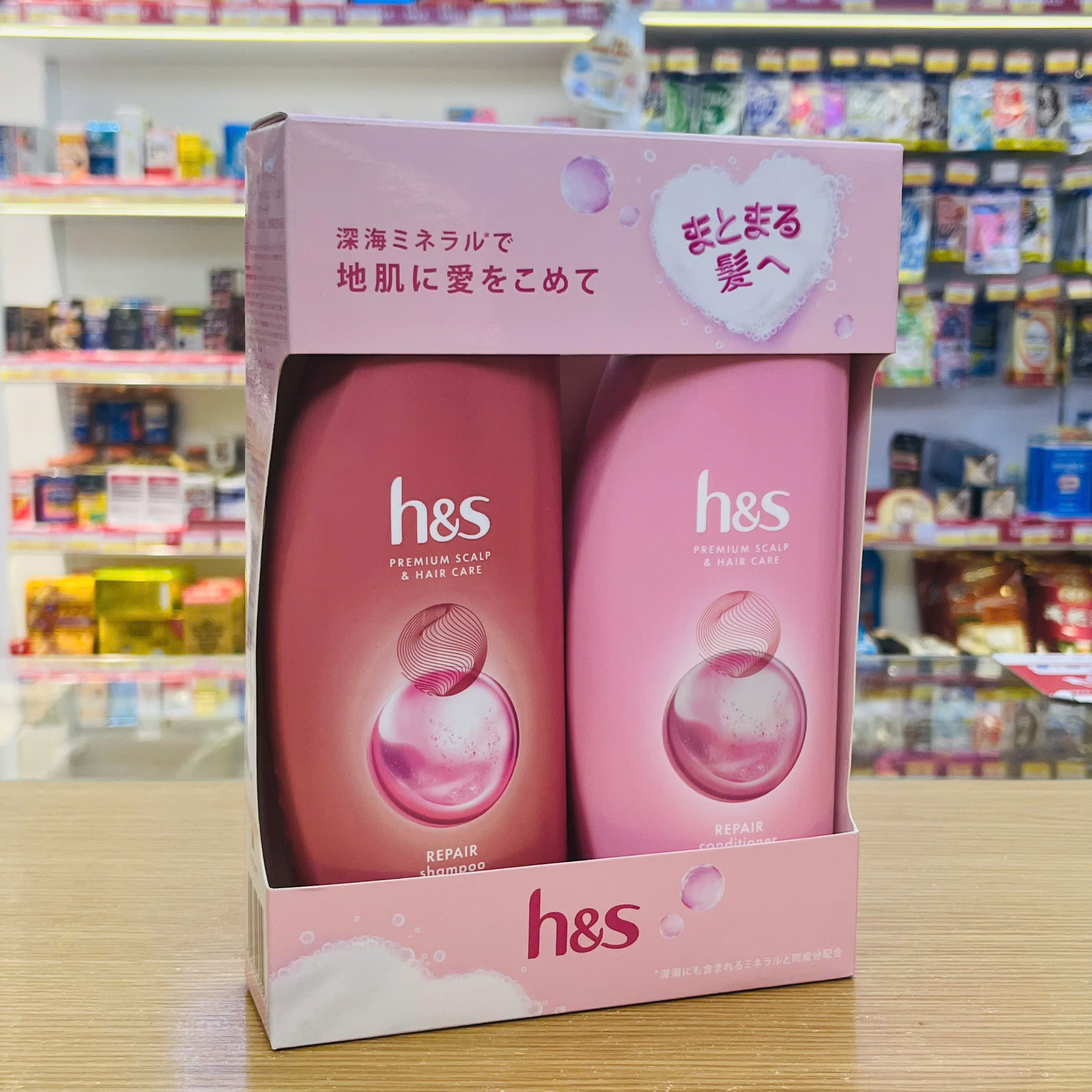 Dầu gội xả HS Premium Scalp & Hair Care 370ml Hồng - Tóc xơ rối, hư tổn