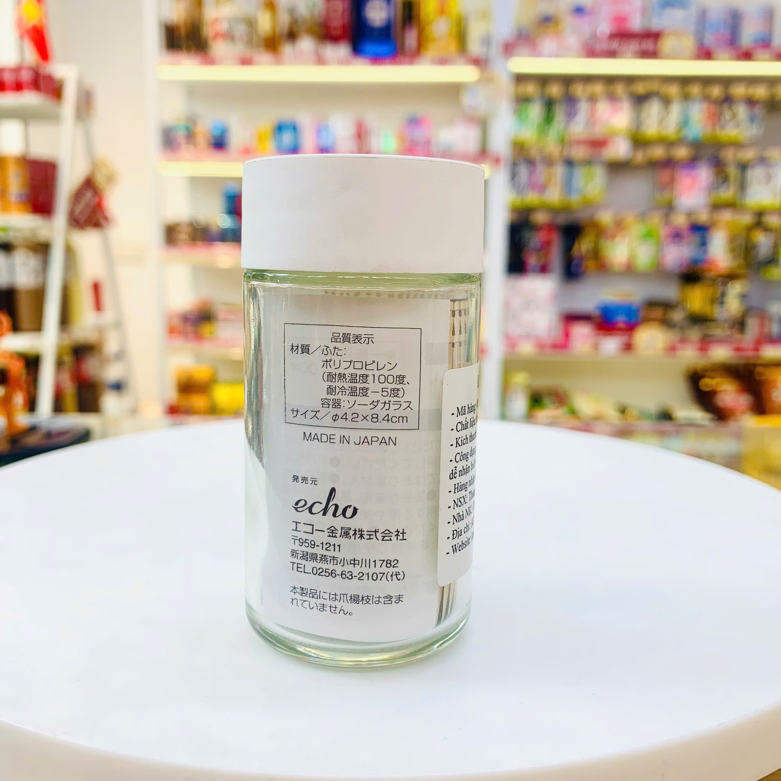 Lọ đựng tăm thủy tinh Echo