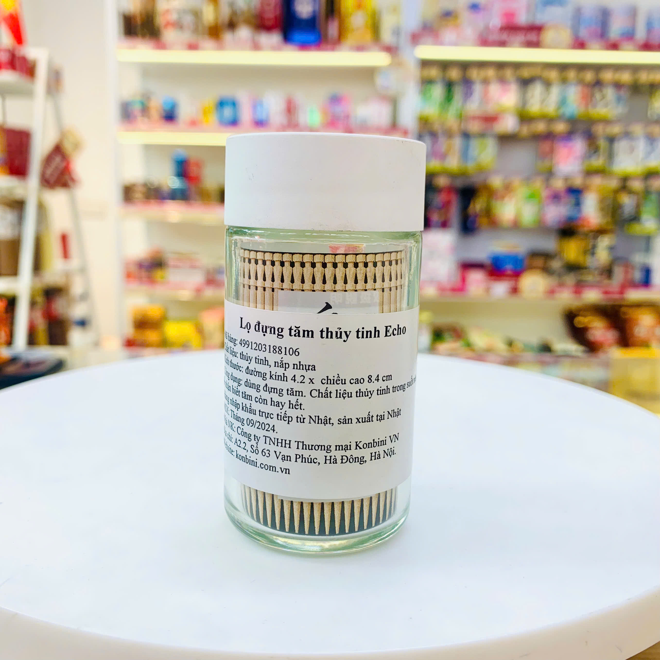Lọ đựng tăm thủy tinh Echo