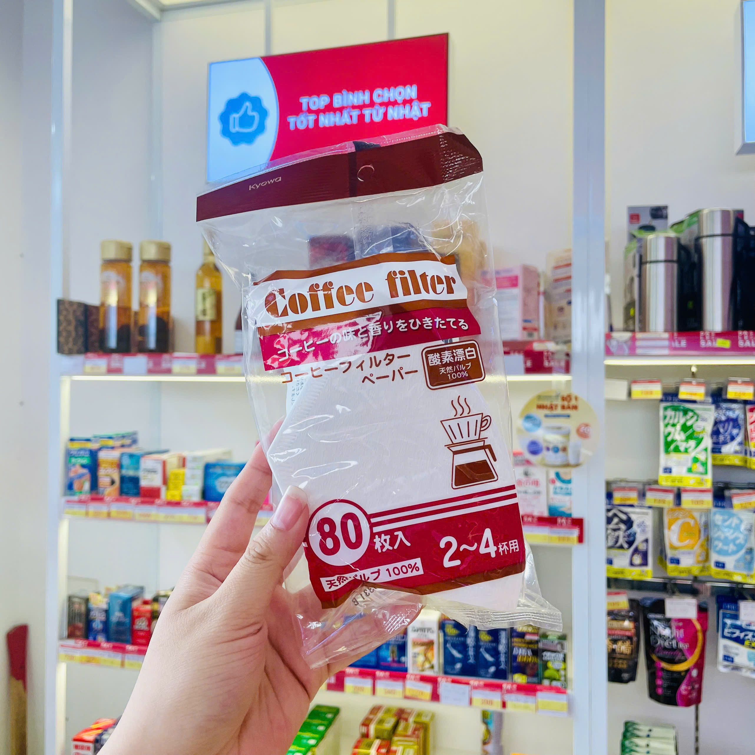 Set 80 túi giấy lọc cà phê Kyowa