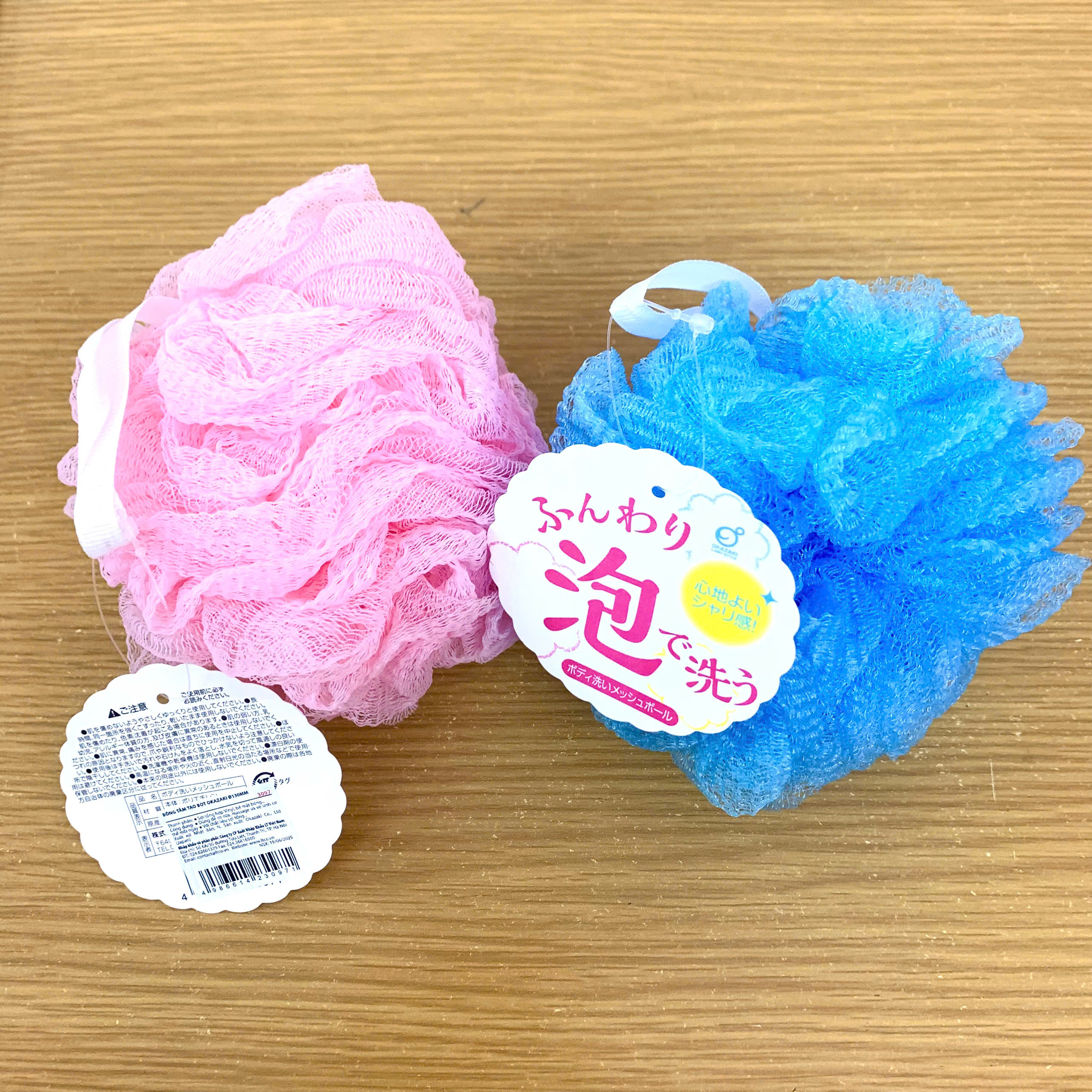 Bông tắm tạo bọt Okazaki Ø130mm