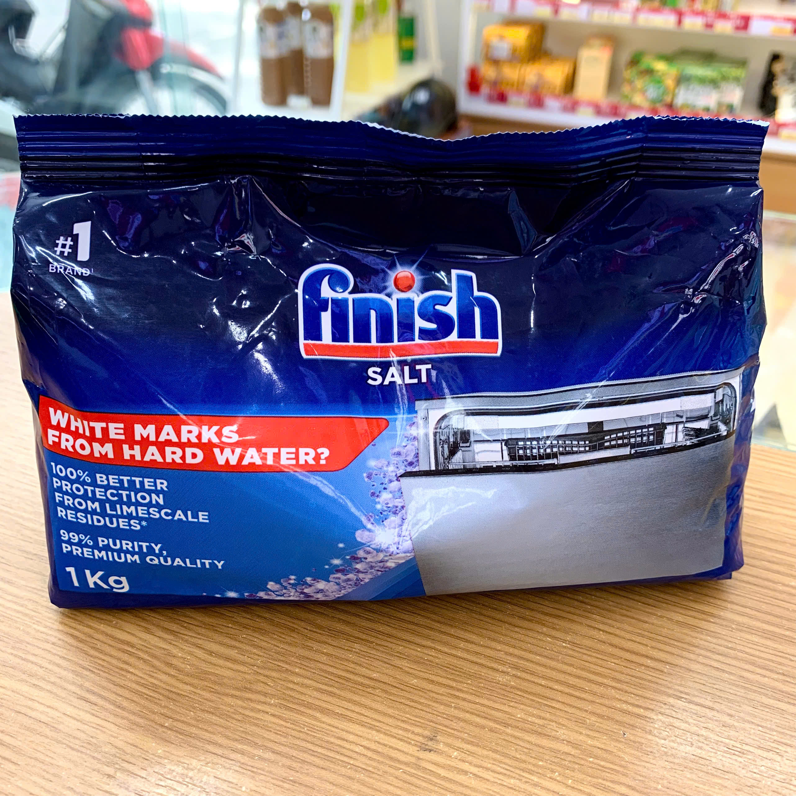 Muối rửa bát Finish 1kg cho máy rửa bát