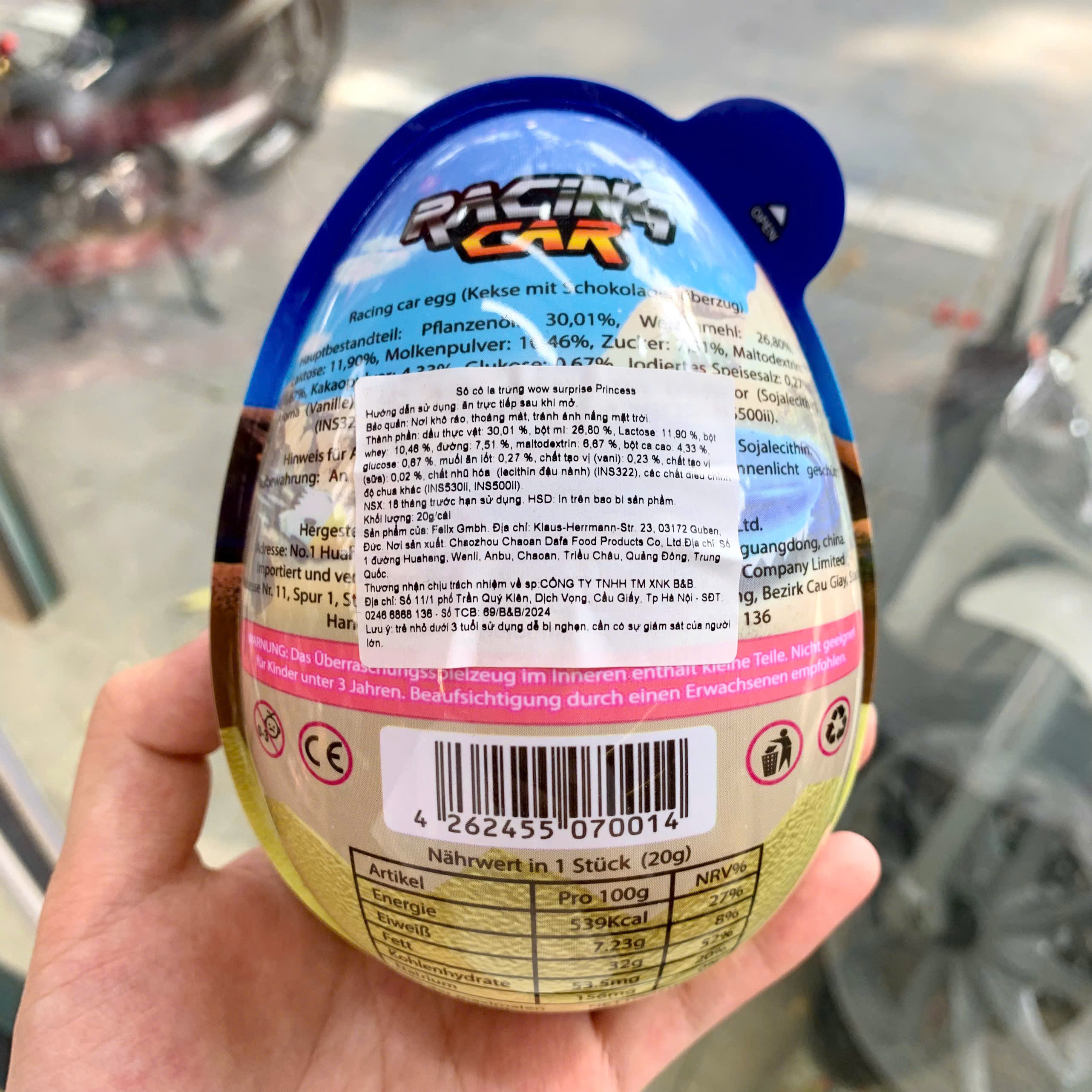 Trứng Socola Wow Surprise khổng lồ xanh