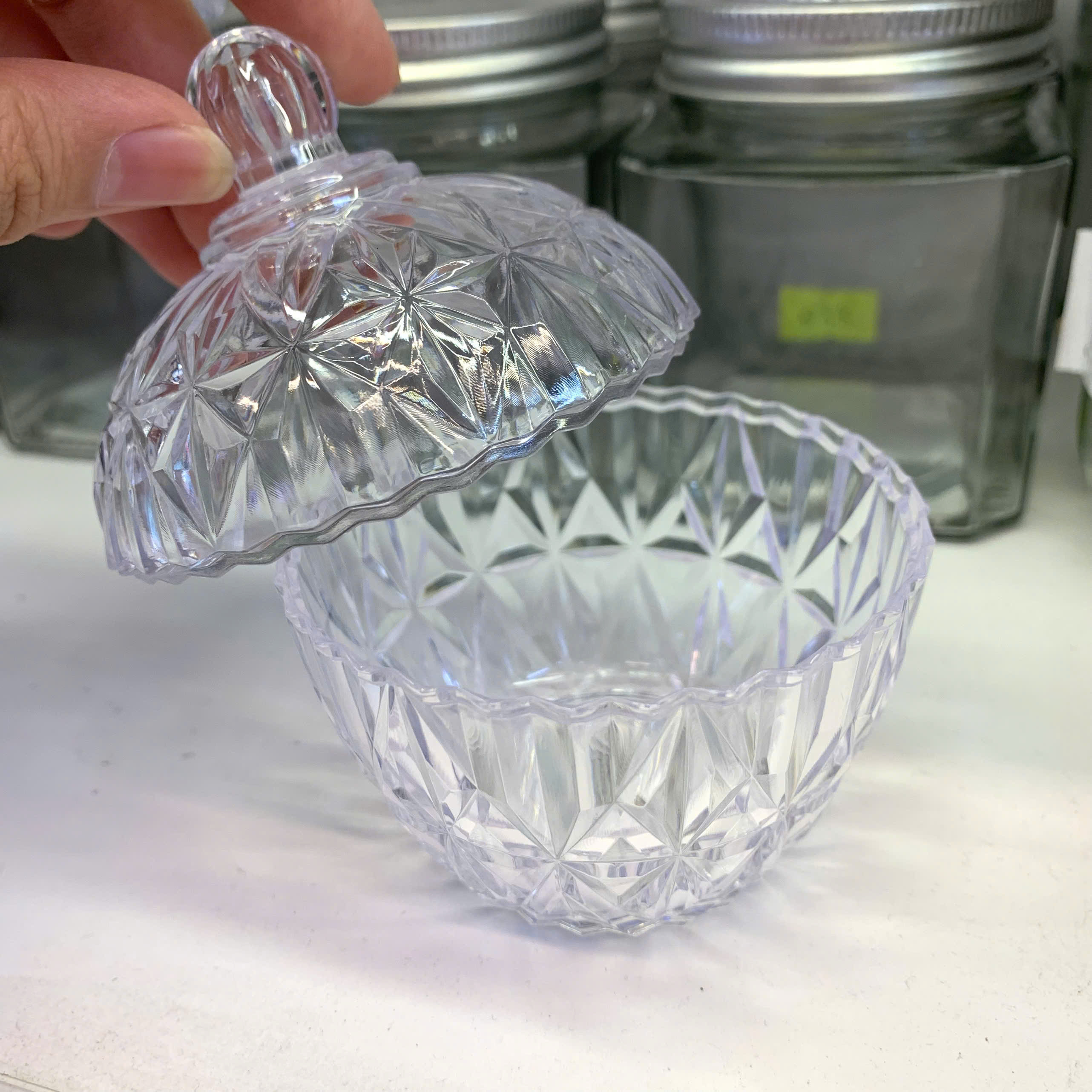 Hũ đựng bánh kẹo, mứt tết phòng khách Diamond 150ml