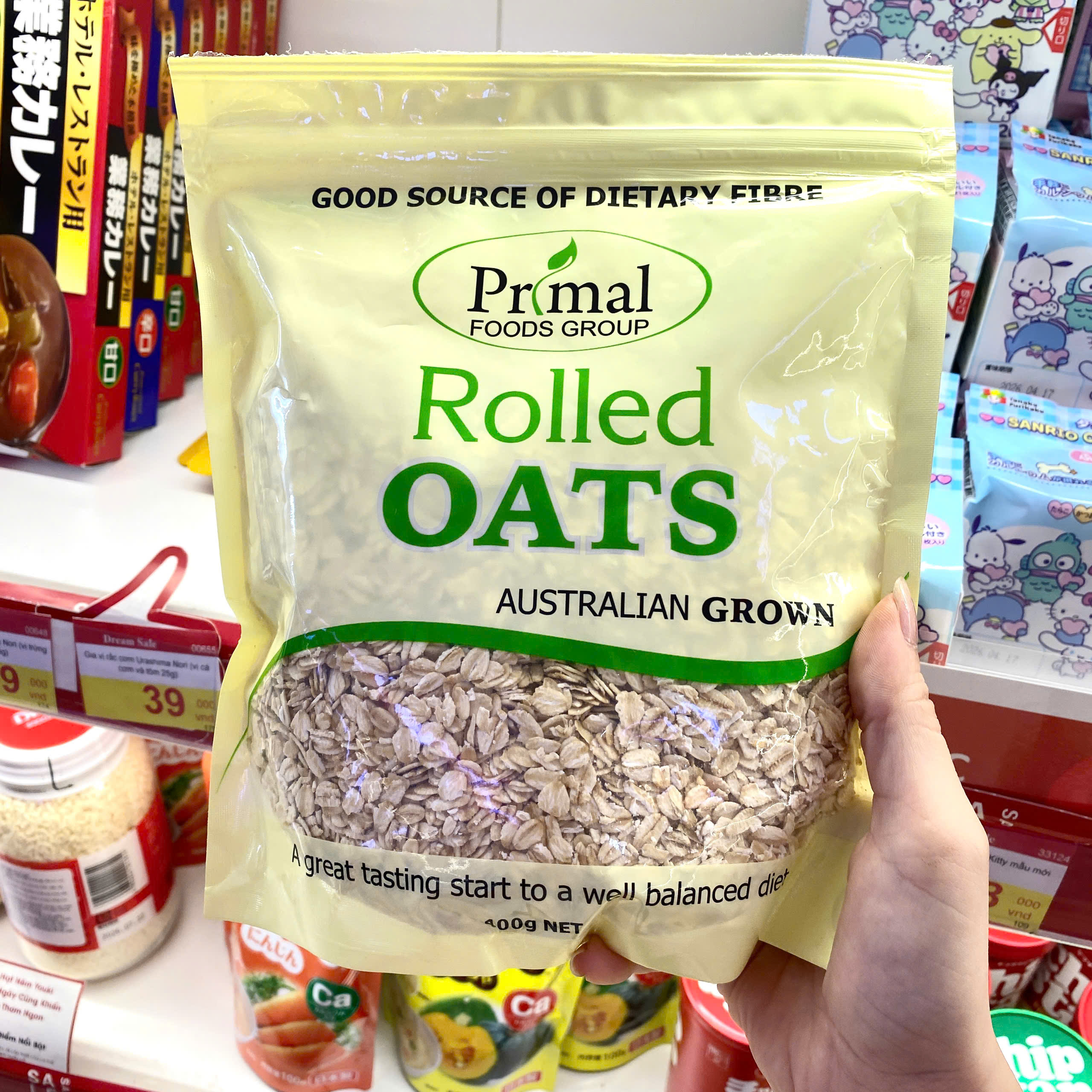 Yến mạch Primal ăn liền nguyên cán 400g