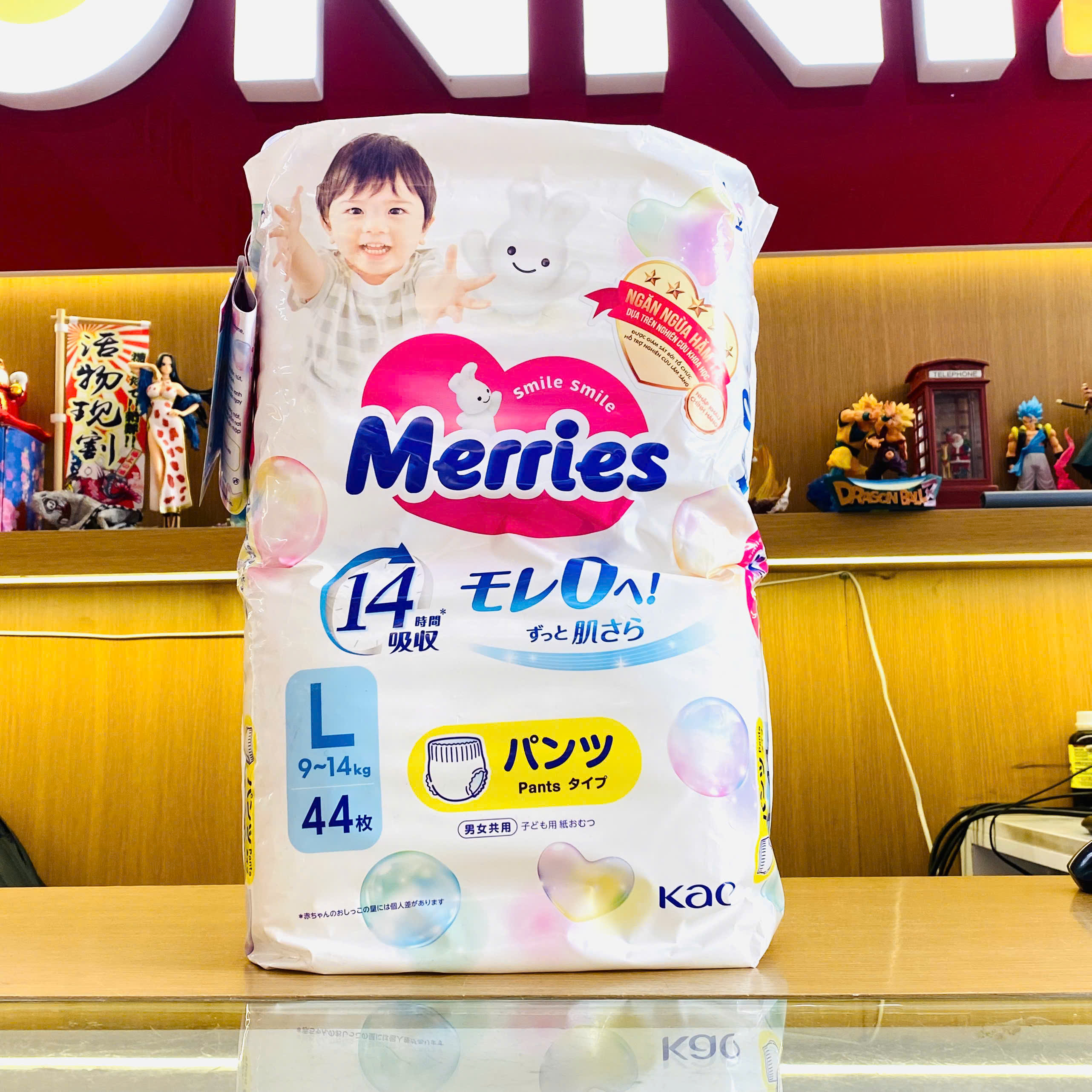 Tã quần Merries cỡ L 44 miếng