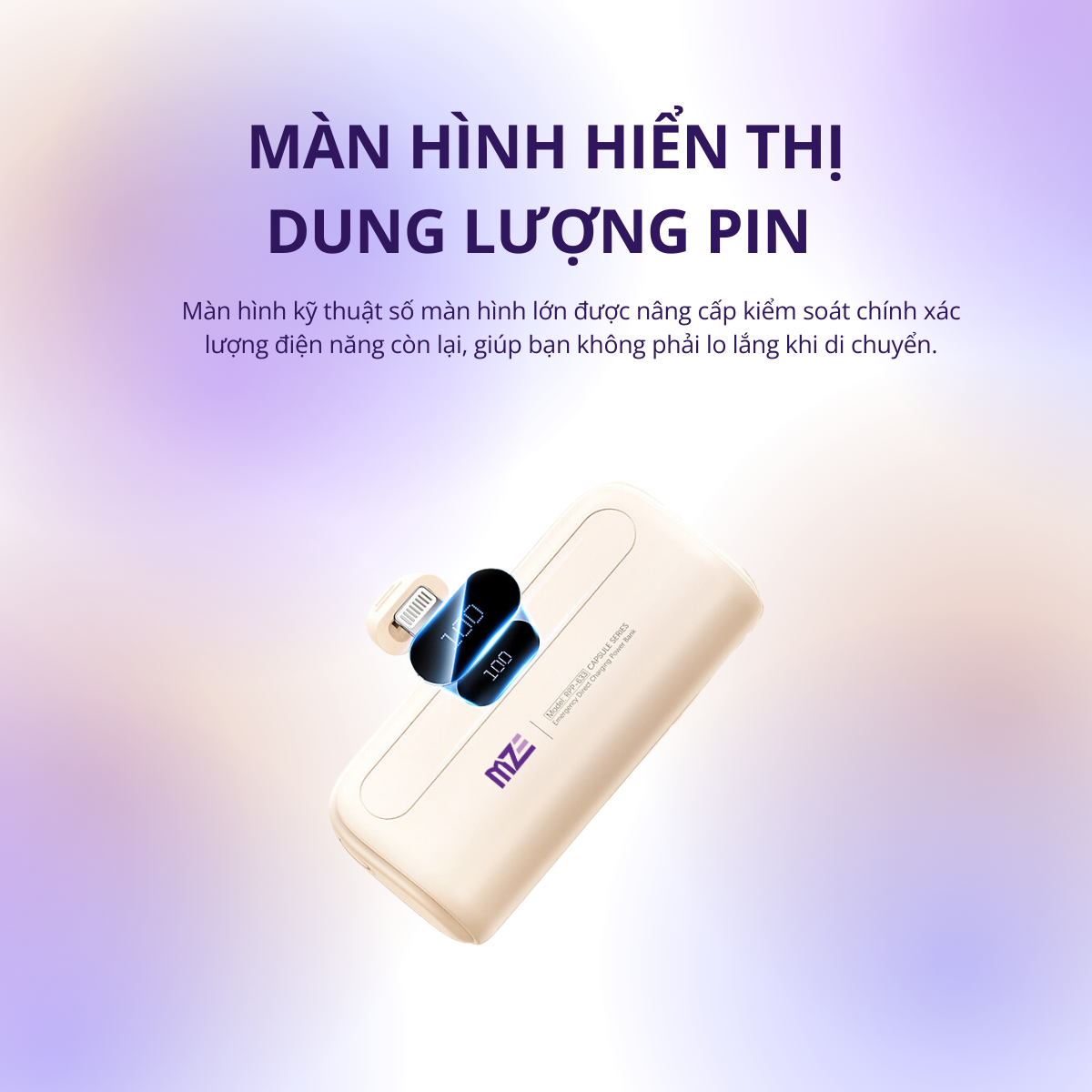 Sạc dự phòng mini không dây MZE Power Plus Go I - BC02, dung lượng 5000mAh