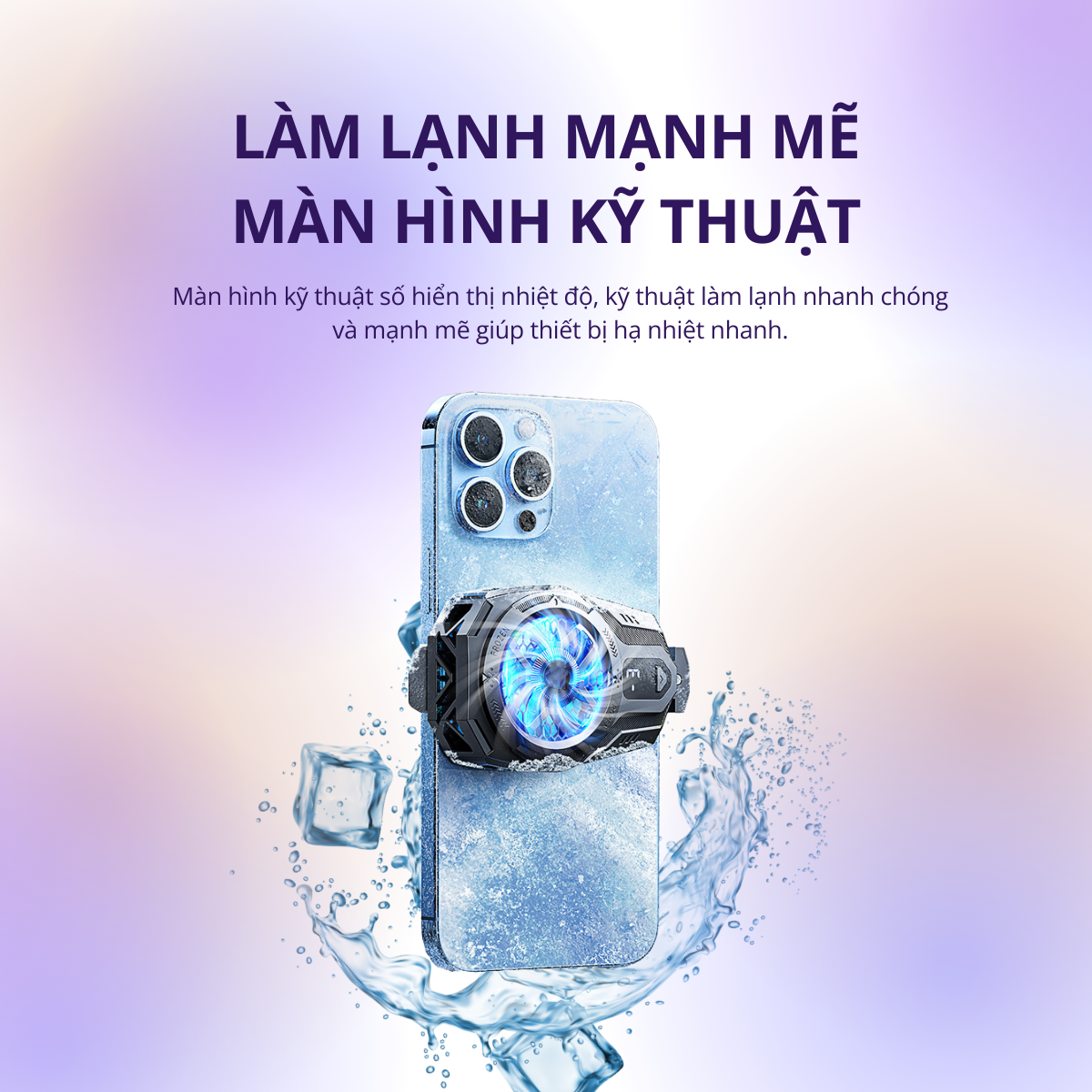 Sò lạnh, quạt tản nhiệt MZE Cool Boost I CF01 hỗ trợ làm mát điện thoại