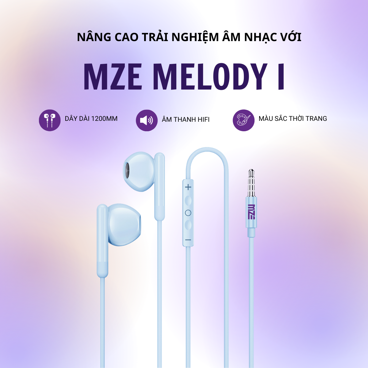 Tai nghe dây nhét tai  MZE Melody I - TypeC WH02