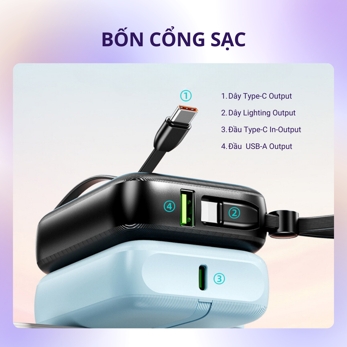 Sạc dự phòng nhỏ gọn, mini  MZE Power Plus Pro I - BC01