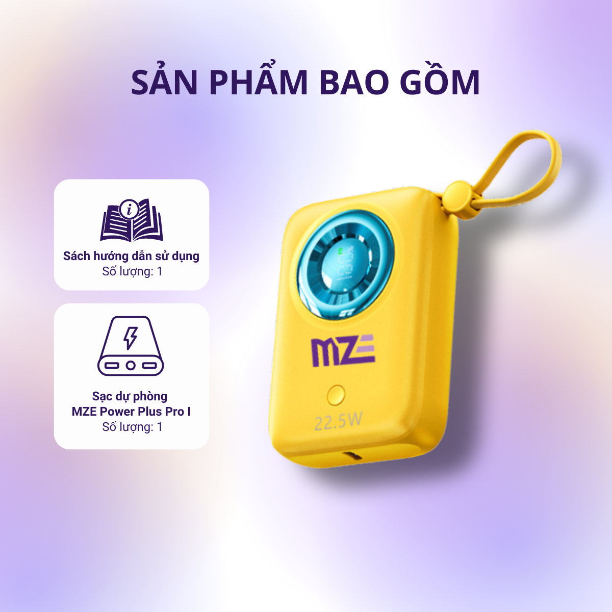 Sạc dự phòng nhỏ gọn, mini  MZE Power Plus Pro I - BC01