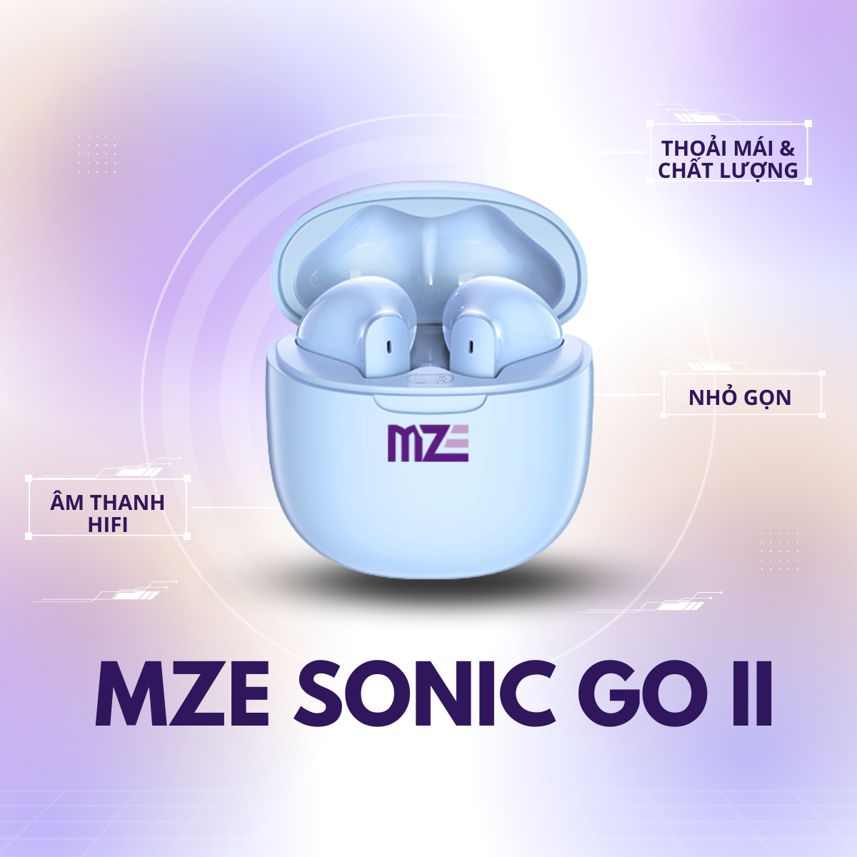 Tai nghe bluetooth không dây MZE Sonic Go II - BE02