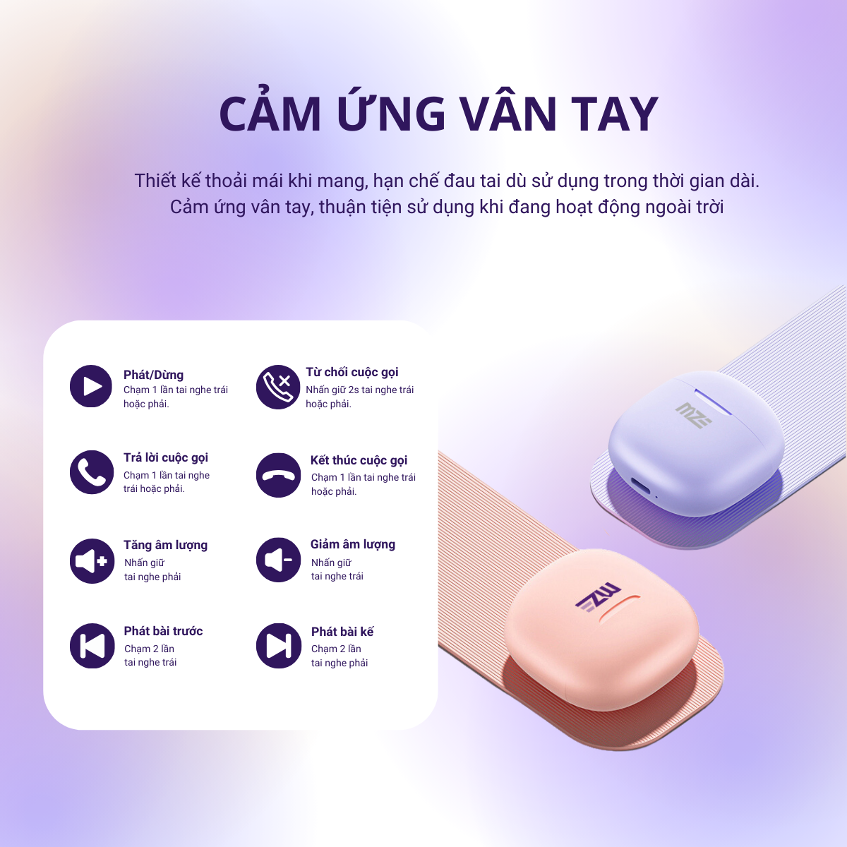 Tai nghe bluetooth không dây MZE Sonic Go II - BE02