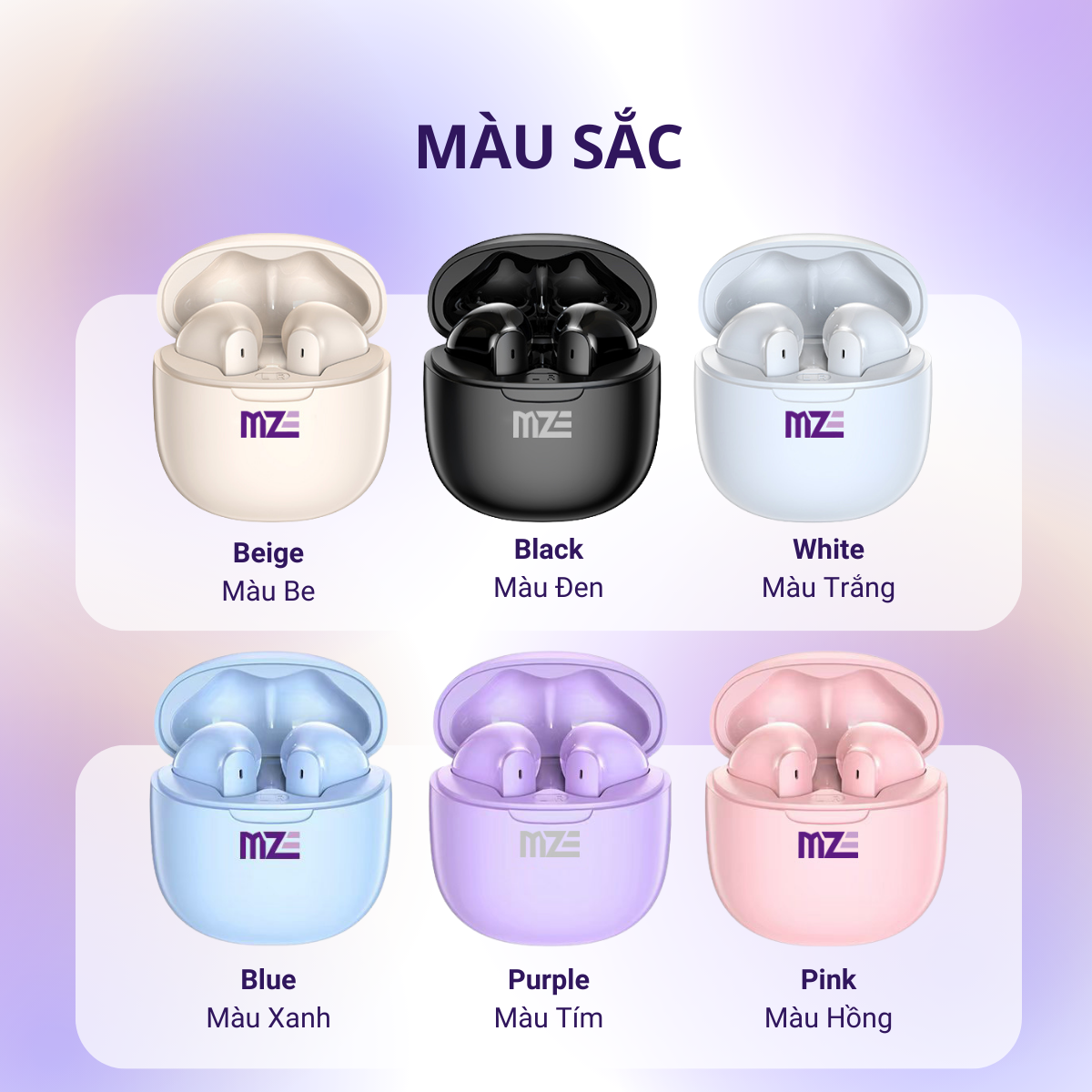 Tai nghe bluetooth không dây MZE Sonic Go II - BE02