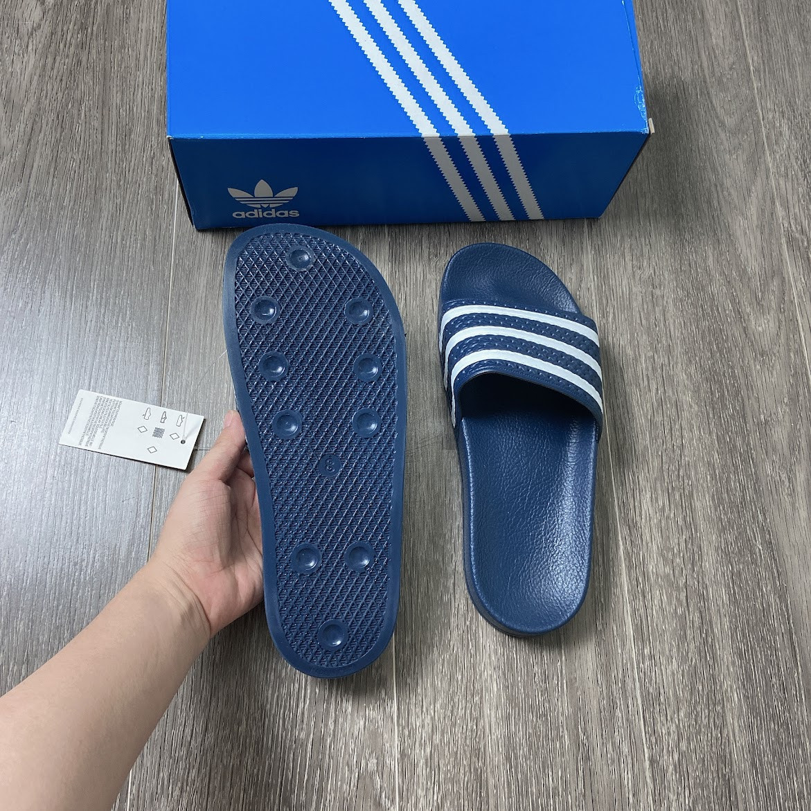 Dép Bánh Mì Xanh Navy - Made In Italia - 288022