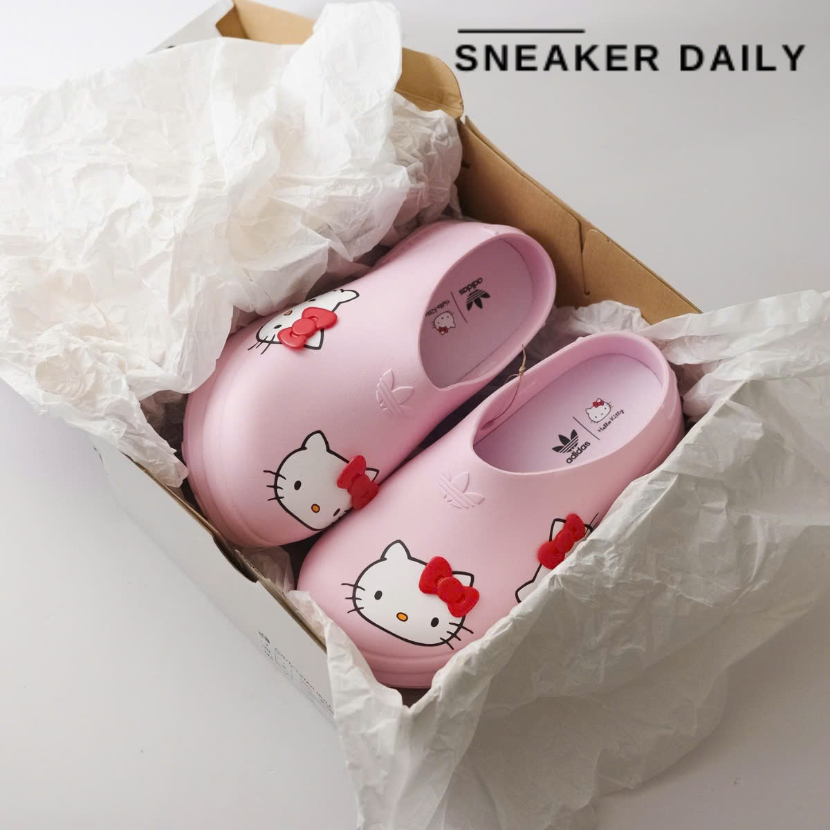 Giày Adiform Stan Smith Mules Clear Pink x Hello Kitty IG4446