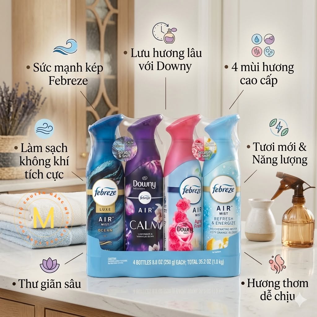 THƯƠNG HIỆU KHỬ MÙI NỔI TIẾNG TẠI MỸ LẠI CẬP BẾN RỒI ẠXỊT PHÒNG KHỬ MÙI FEBREZE AIR