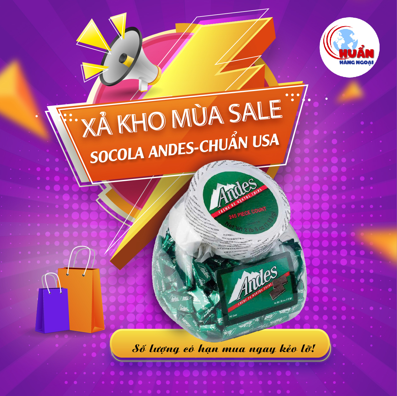 🔥🔥🔥XẢ KHO ƯU ĐÃI CỰC KHỦNG SOCOLA BẠC HÀ ANDES