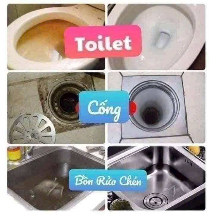 Bột thông cống Denkmit Đức-chai 600g (mẫu mới)