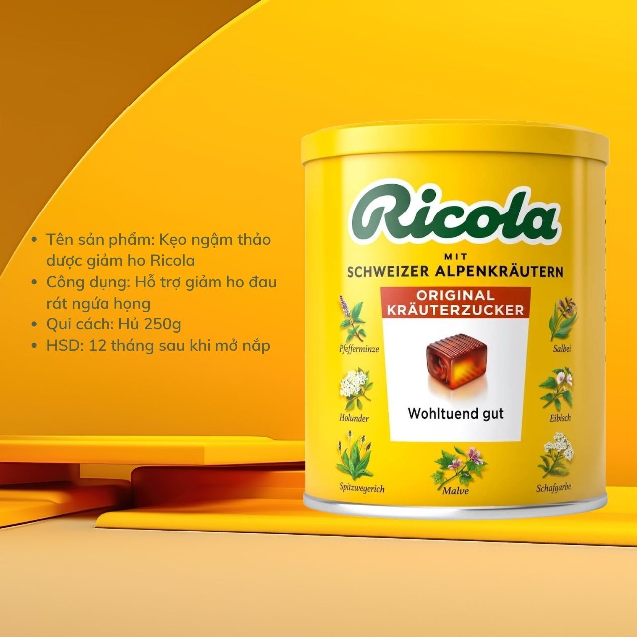 Kẹo ngậm Thảo Mộc Ricola Hộp 250g